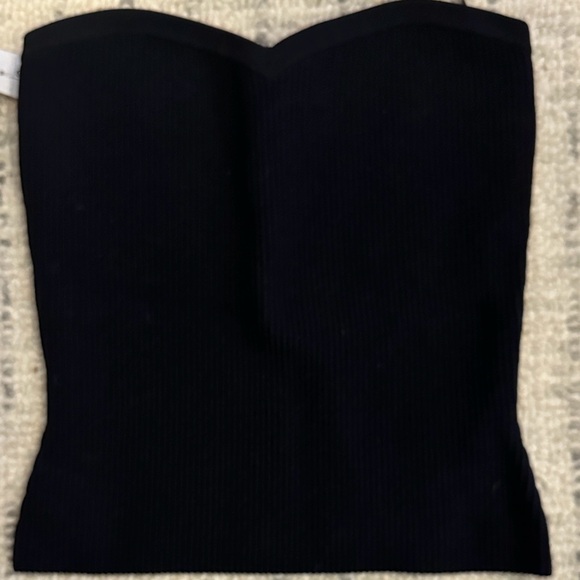 Babaton by Aritzia NWT Sculpt Knit Sweetheart Tube Top - black ribbed XS - Picture 3 of 6
